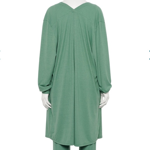 Live to Be Spoiled Ribbed Knit Cinched Tank Top & Oversized Cardigan Set - Picture 2 of 16